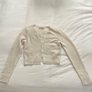Abercrombie & Fitch Short Cardigan with Pearl Buttons